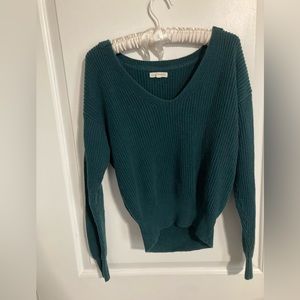 PACSUN LA HEARTS Short Sweater, Dark Green, Size S